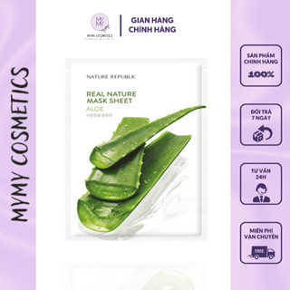 Mặt Nạ Giấy Nha Đam Nature Republic Real Nature Aloe Mask Sheet 23ml Cấp Ẩm Làm Dịu Da Trắng Sáng