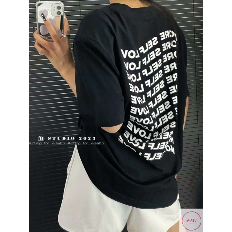 Áo phông chữ M in 2 mặt MORE TTA877