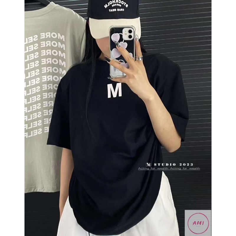 Áo phông chữ M in 2 mặt MORE TTA877