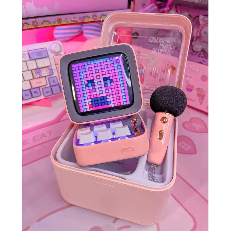 Loa bluetooth DIVOOM DITOO MIC 15w kết hợp micro karaoke và màn hình bàn phím chính hãng,