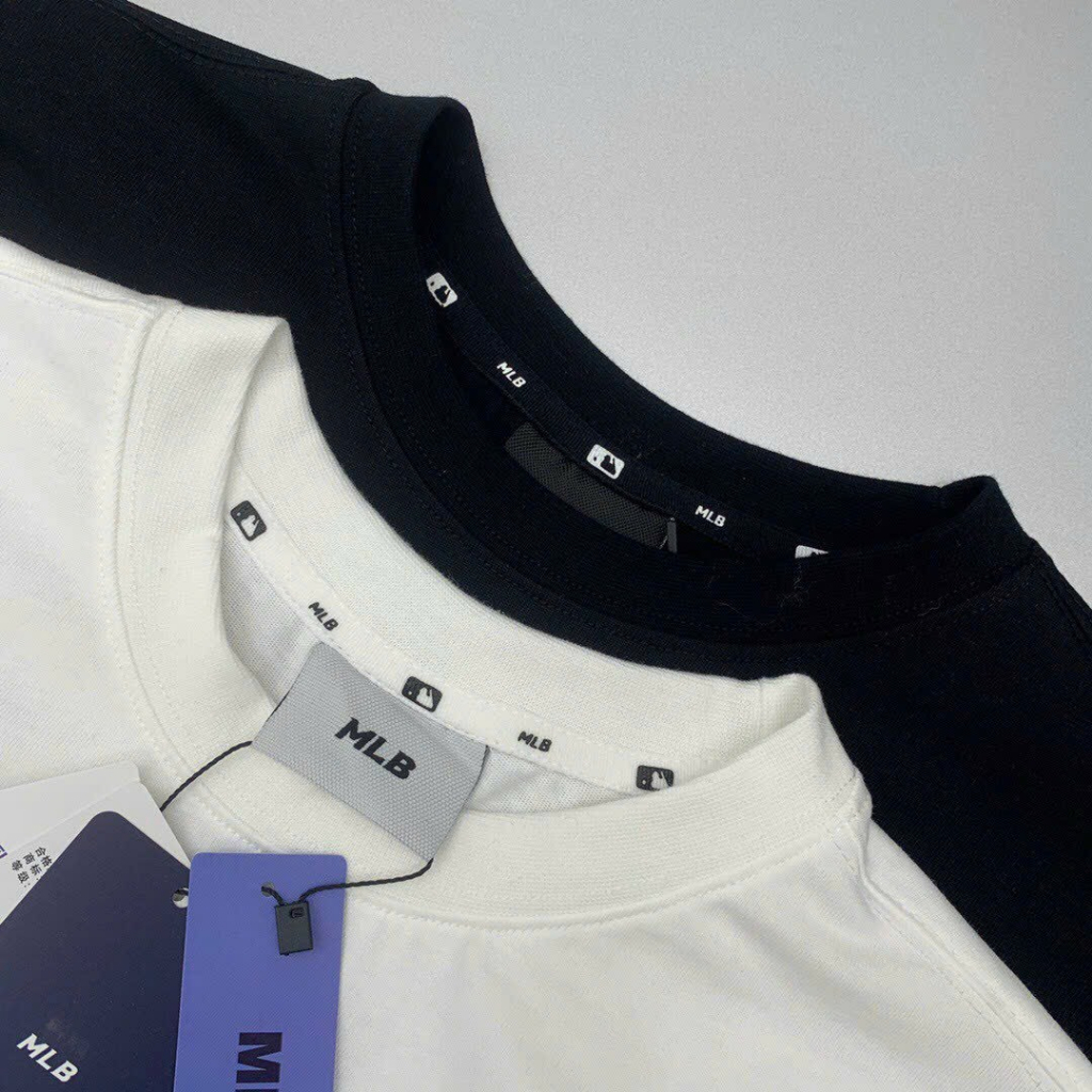 Áo Croptop Nữ MLB NY 2 Màu Đen Trắng Hàng Xuất Dư Đầy Đủ Tag Mag