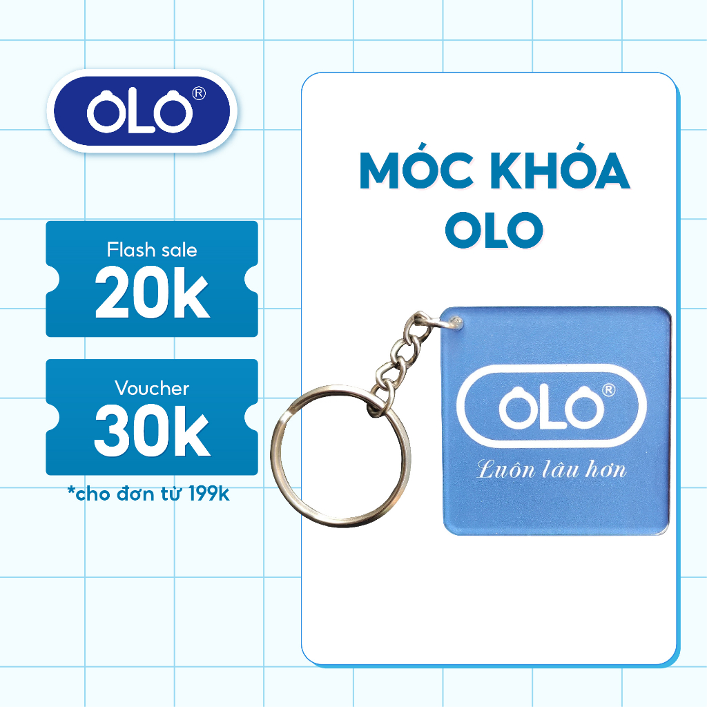 Móc khóa nhựa cao cấp thương hiệu OLO, phụ kiện trang trí chìa khóa, túi xách, ví