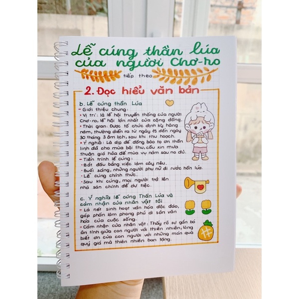 Sổ TAKENOTE văn 6 chương trình CHÂN TRỜI SÁNG TẠO tặng Bộ quà cute