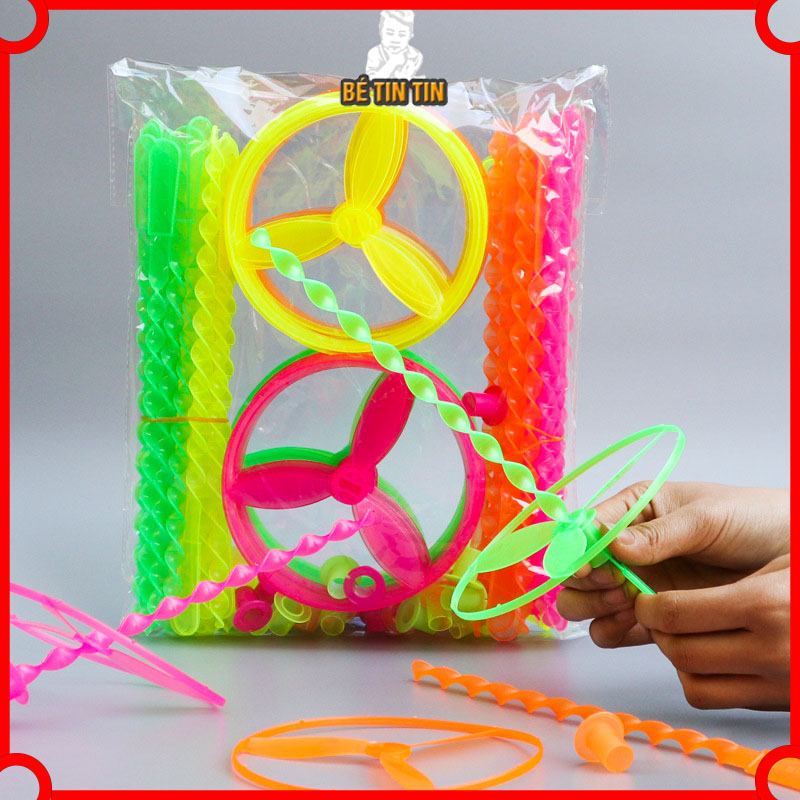 Chong chóng rút nhựa - Bộ đồ chơi cánh quạt máy bay cho bé