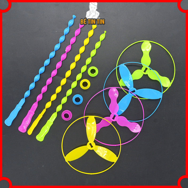 Chong chóng rút nhựa - Bộ đồ chơi cánh quạt máy bay cho bé