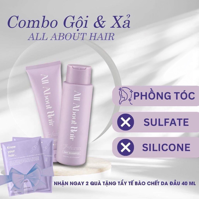 Bộ Đôi Dầu gội + Kem Ủ xả All About Hair