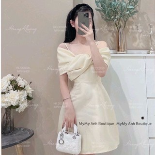 Váy tiểu thư trễ vai sang chảnh đi tiệc, đi chơi, đi biển, đi dạo phố