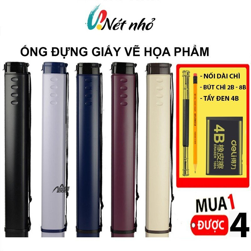 Ống Đựng Giấy Vẽ,Ống Đựng Giấy A0 - A4, Tùy Chỉnh Độ Dài Theo Kích Thước Giấy Chống Nước Chống Sốc
