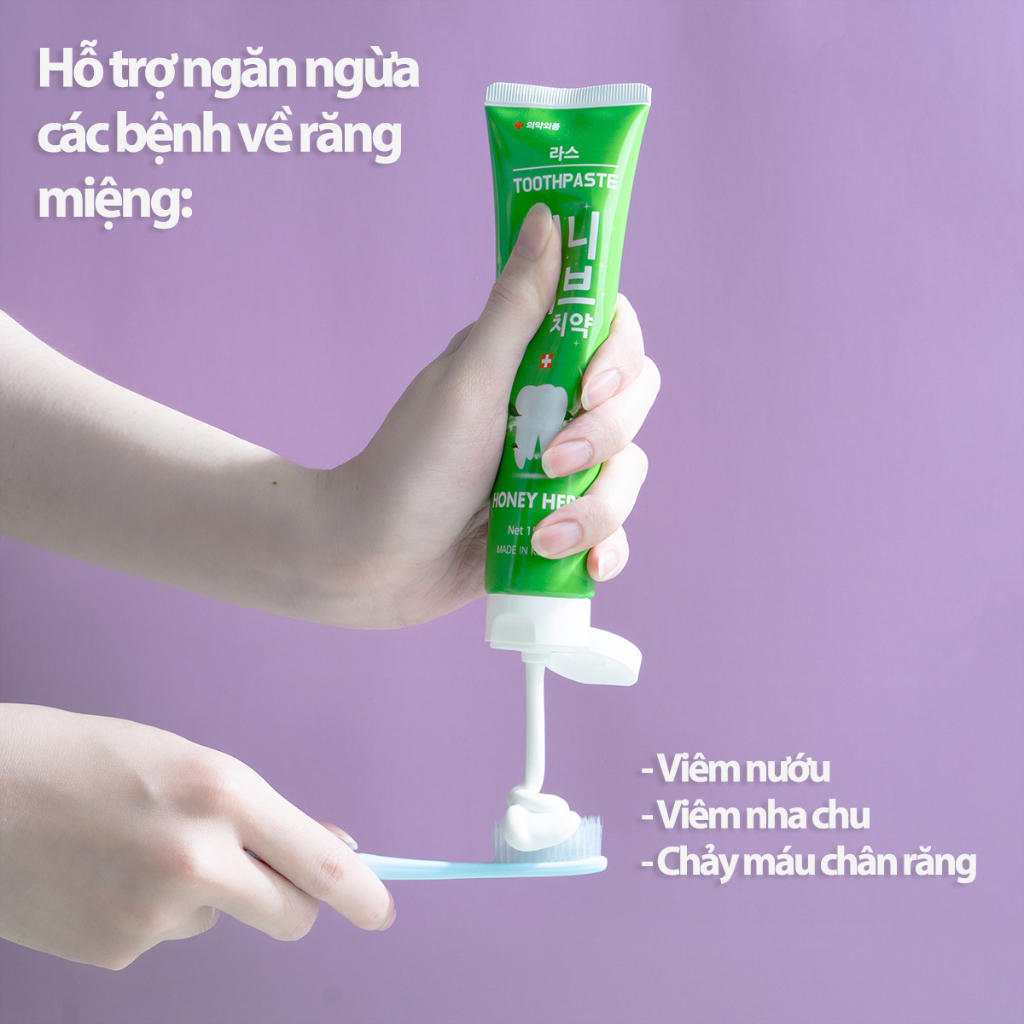 Kem đánh răng Hàn Quốc Lath Honey Herb toothpaste  giảm mùi hôi miệng, ngăn ngừa viêm nướu 150g - Lath beauty | BigBuy360 - bigbuy360.vn