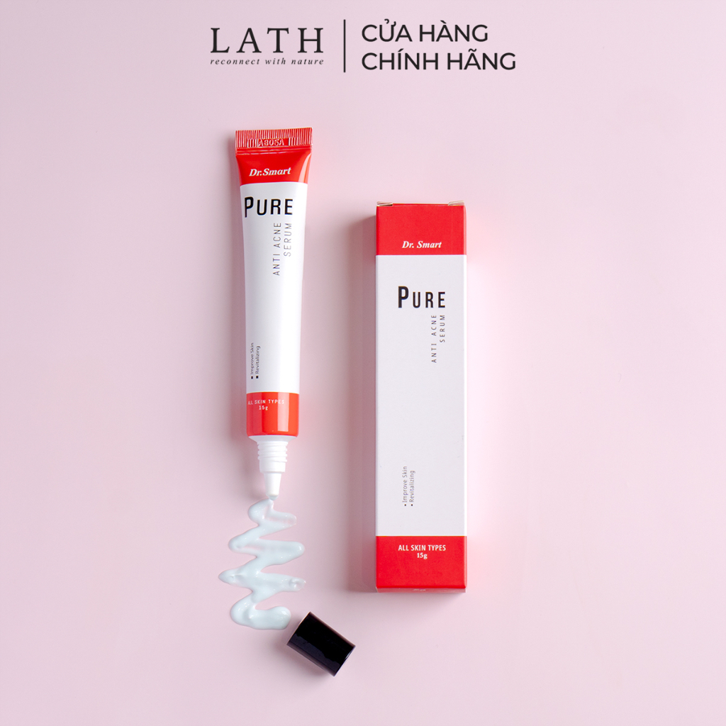 Serum giảm sưng mụn cho mọi loại da, serum giảm thâm mụn Anti Acne Serum Dr.Smart 15g