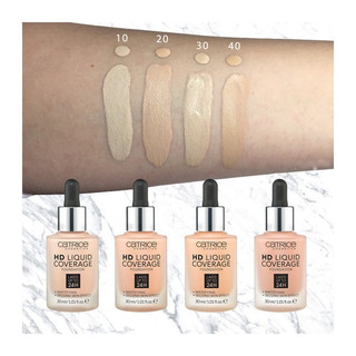 Có sẵn đủ tone - kem nền catrice hd liquid coverage foundation 010, 020, 030, 040