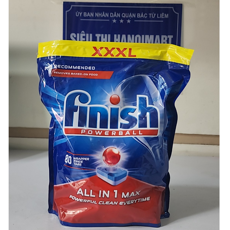 Viên rửa bát Finish All in 1 max, 80 viên rửa bát finish 10 in 1