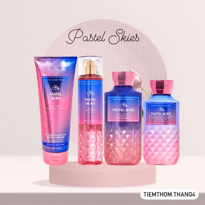 •𝐏𝐚𝐬𝐭𝐞𝐥 𝐒𝐤𝐢𝐞𝐬• Bath & Body Works - Sản phẩm dưỡng và xịt thơm toàn thân dành cho nữ