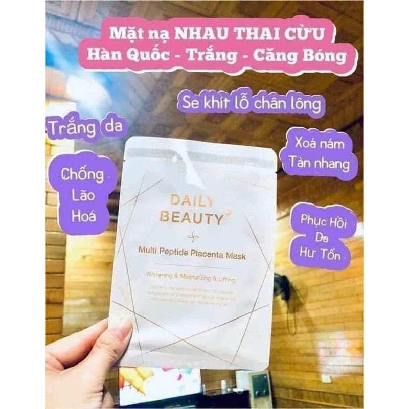 Mặt nạ nhau thai cừu Multi Peptide Placenta Mask của Hàn Quốc