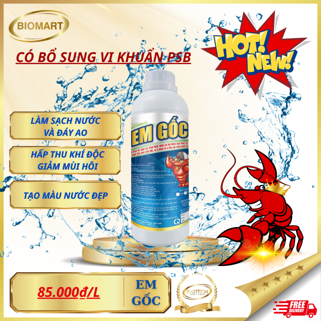 MEN VI SINH QUỐC DÂN - EM GỐC DẠNG NƯỚC - MEN VI SINH XỬ LÝ MÔI TRƯỜNG, HẤP THU KHÍ ĐỘC QUY CÁCH NHỎ