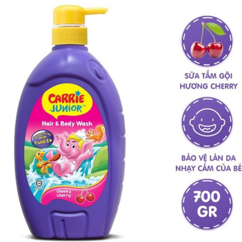 Sữa Tắm Gội toàn thân cho bé Carrie Junior 700g chính hãng