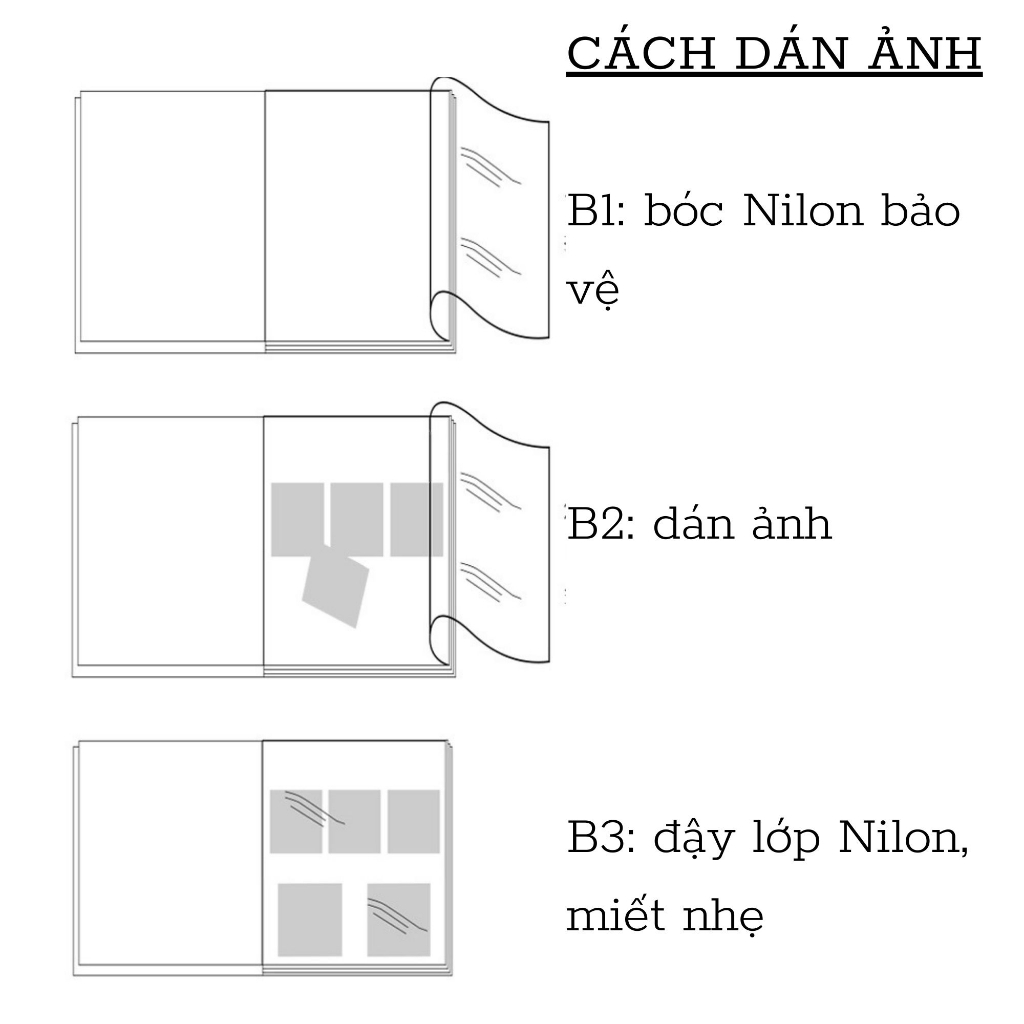 Album ảnh 6x9, 9x12, 10x15 kiểu bìa da Vintage dán ảnh trực tiếp