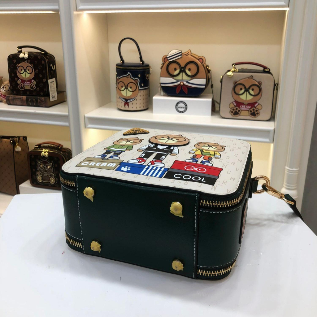 Túi Xách Nữ, Túi Hình Vuông, Túi Đeo Chéo SAMMAO & CREAM BEAR Chính Hãng C1220