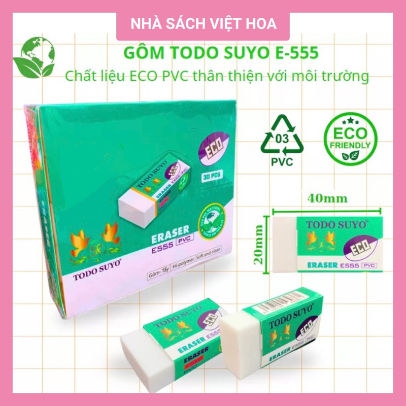 Gôm_Tẩy bút chì TODO SUYO E555 Hữu cơ , an toàn