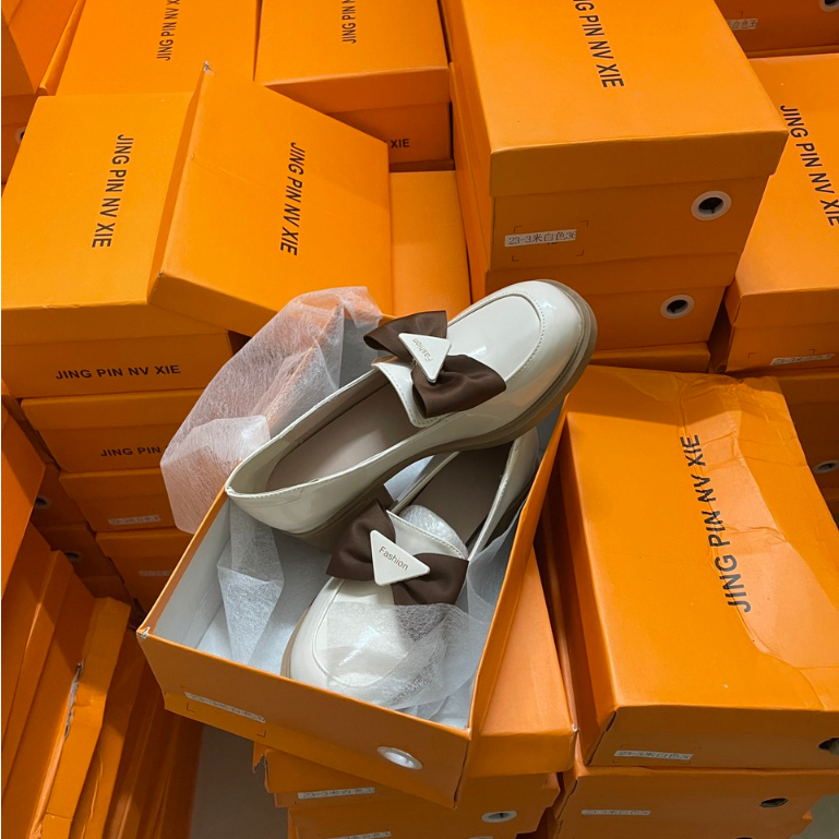 Giày Nữ 5 Phân Nơ Hàng Quảng Châu Loại 1 Lùi 1 Size