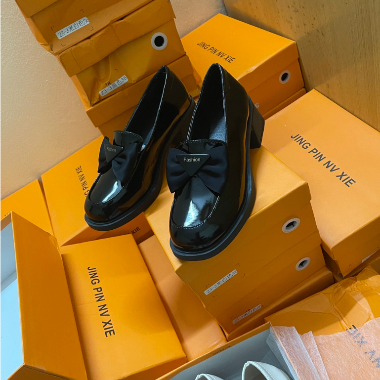 Giày Nữ 5 Phân Nơ Hàng Quảng Châu Loại 1 Lùi 1 Size