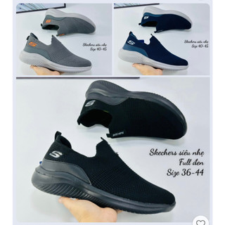 Giày SKECHERS nam siêu nhẹ êm chân cổ xỏ- kèm box