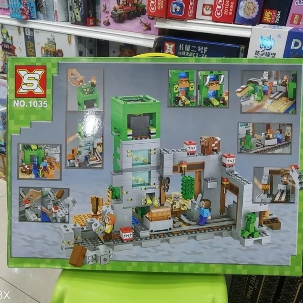 Xếp hình Minecraft My World 21155 1035 Lắp Ráp Khu Mỏ Yêu Quái - 834 Mảnh