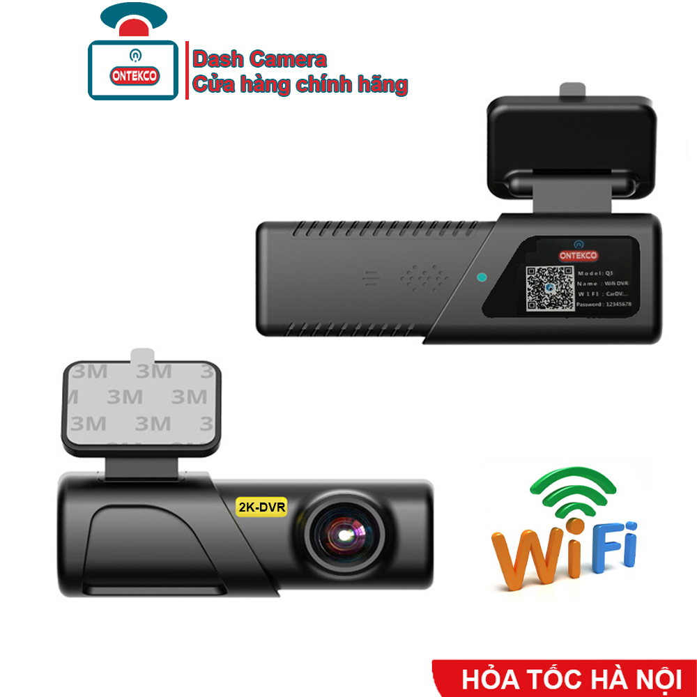 Camera hành trình ONTEKCO V8 Q3 Độ Phân giải 2k 2560x1440 - Xem video qua điện thoại - Dùng App Viidure