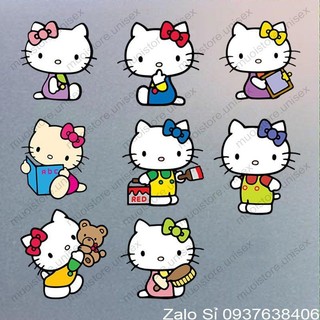 Hình ủi nhiệt Hello Kitty dễ thương, Decal ủi áo dễ thương