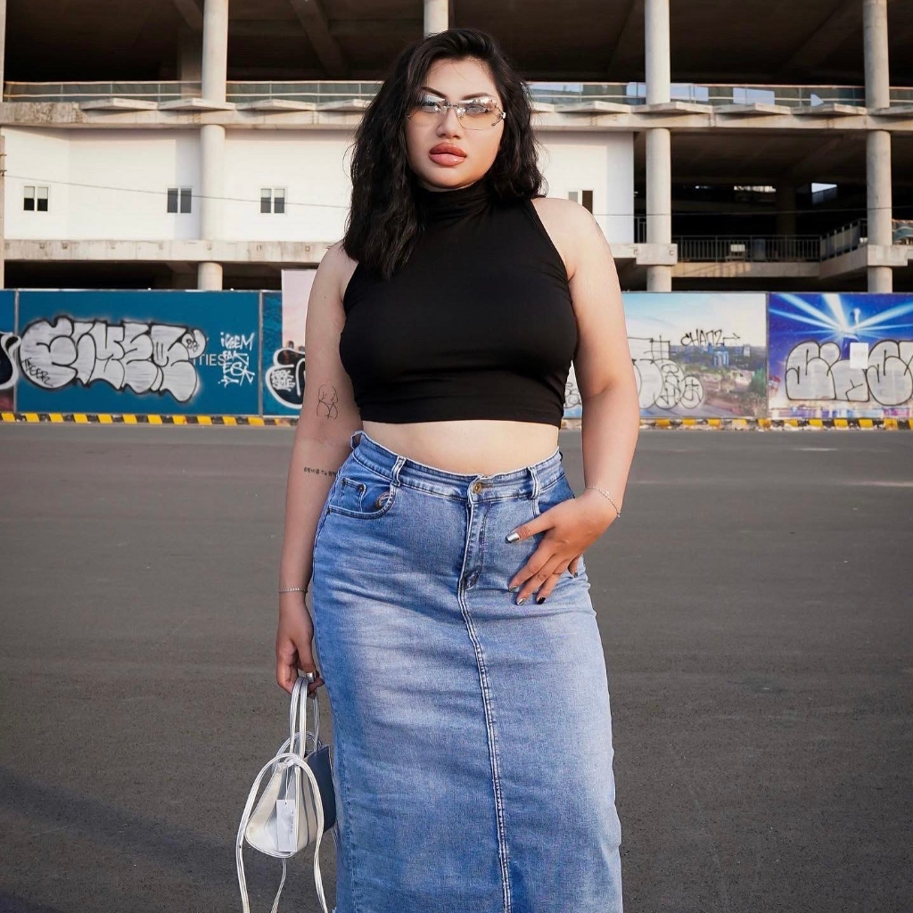 Áo Croptop Nữ Bigsize Sát Nách Ôm Body ( 50 - 85KG ) Màu Đen Kiểu Cổ Đức, Cổ Lọ Co Giãn Tốt - HOANH BIGSIZE