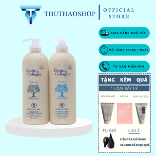 Dầu gội xả biotin trắng collagen new 1000ml