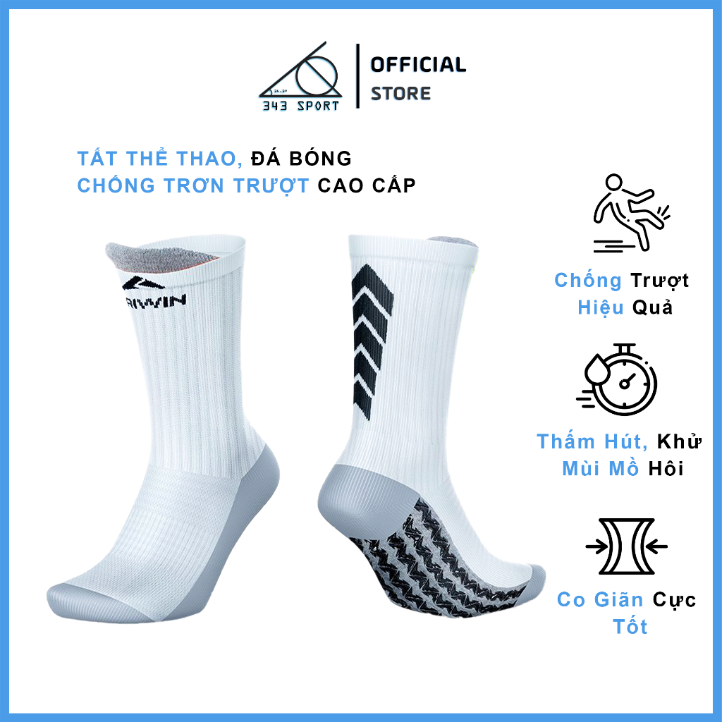 Tất Đá Bóng, Vớ Thể Thao KAIWIN Chống Trơn Trượt Chính Hãng Cao Cấp