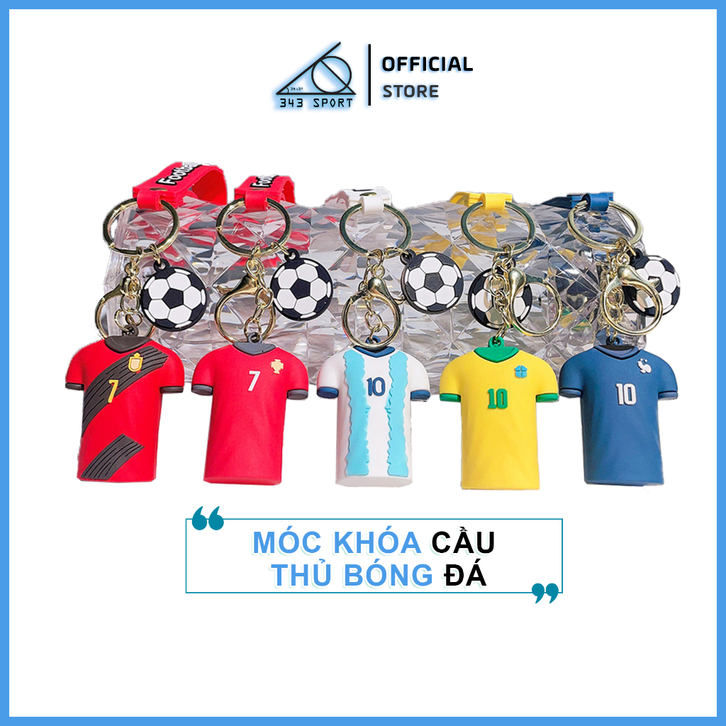 Móc Khóa Hình Cầu Thủ Bóng Đá Nổi Tiếng Ronaldo Messi Neymar Mbappe