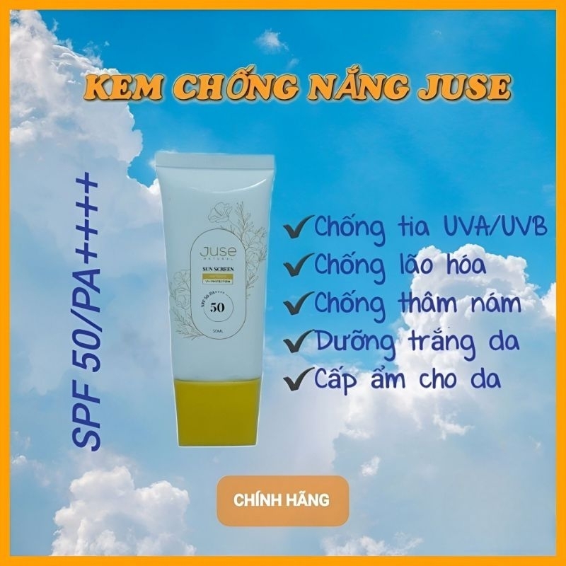 Kem chống nắng dưỡng trắng,làm mờ nám JUSE 50ml,SPF500/PA++++🍀5in1,Chống tia UV,Chống lão hóa, cấp ẩm cho da-Chính hãng