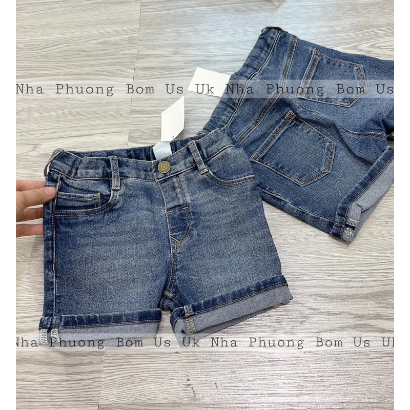 Quần short bò cho bé HM auth 4m-4y