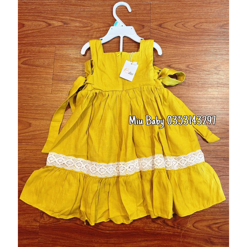 Váy 2 dây cổ vuông bé gái Bliss hàng VN