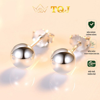 Khuyên tai bạc 925 bi tròn bông tai bi minidot basic cá tính ke45