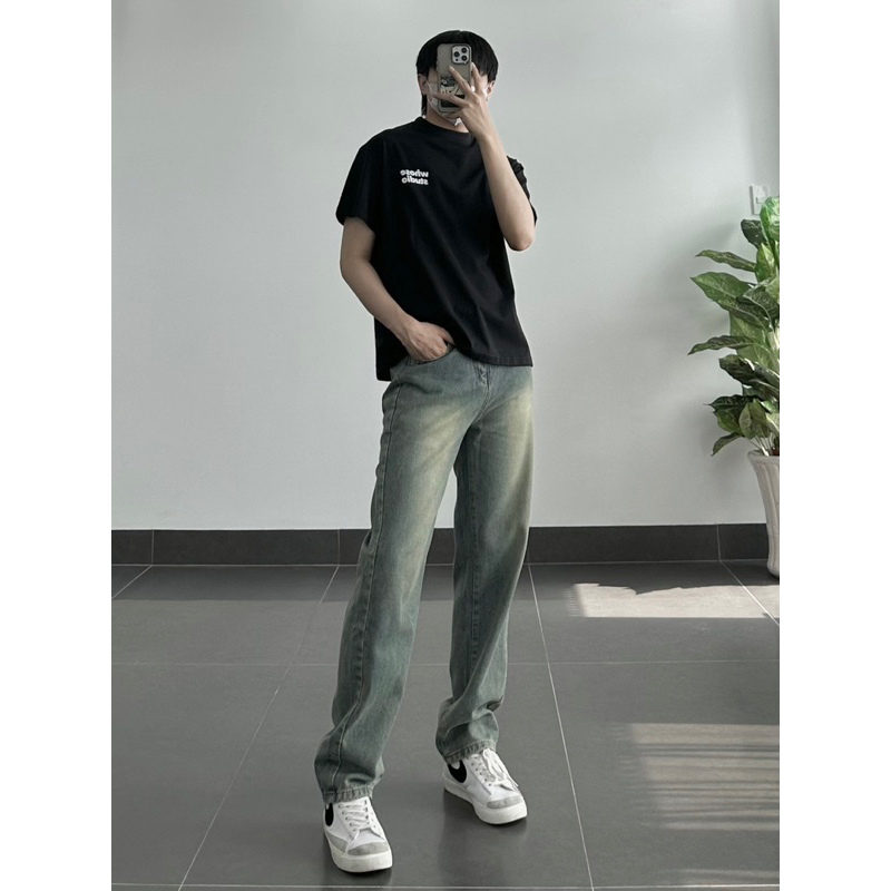 quần baggy jeans ống rộng unisex ms836 | BigBuy360 - bigbuy360.vn