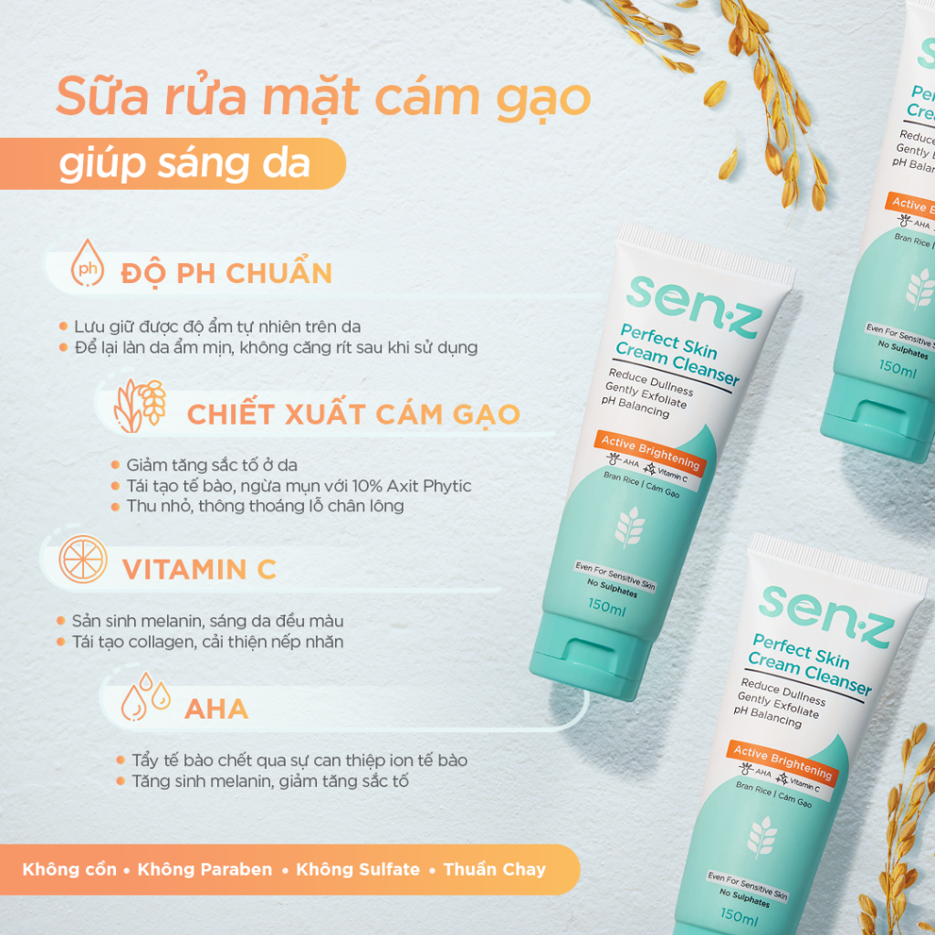 [QUÀ TẶNG KHÔNG BÁN] Bộ đôi travelsize SenZ cám gạo - sữa rửa mặt 30ml + nước tẩy trang 50ml