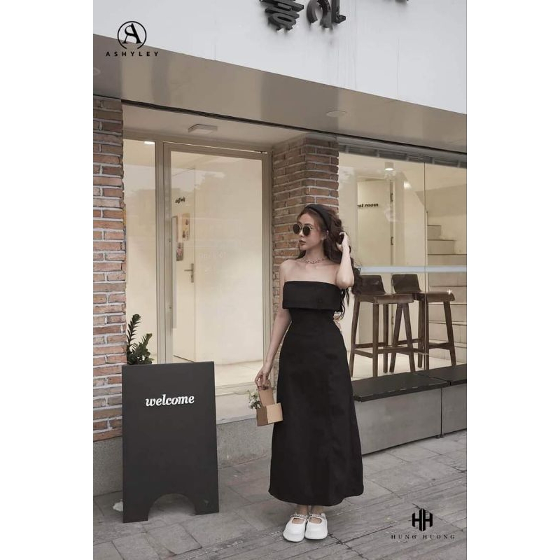 💋Váy xòe cúp ngực thô kaki cực sang chảnh❤️❤️