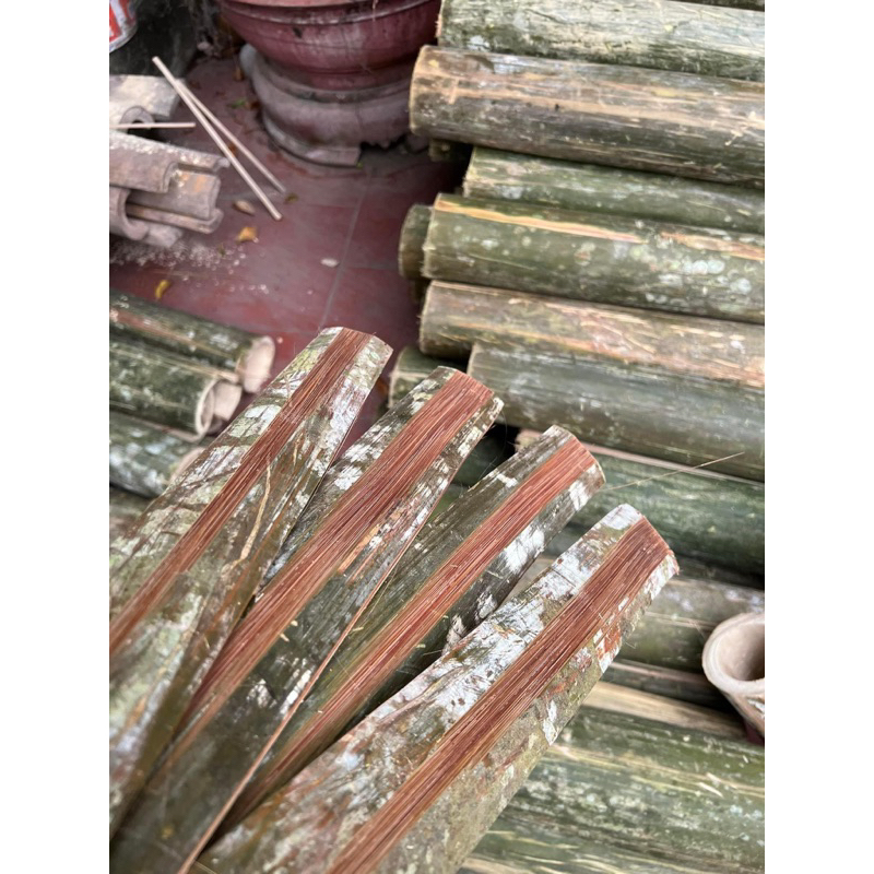 Thanh Tre Mộc Loại Già Làm Lồng Vuông Ảnh Thật