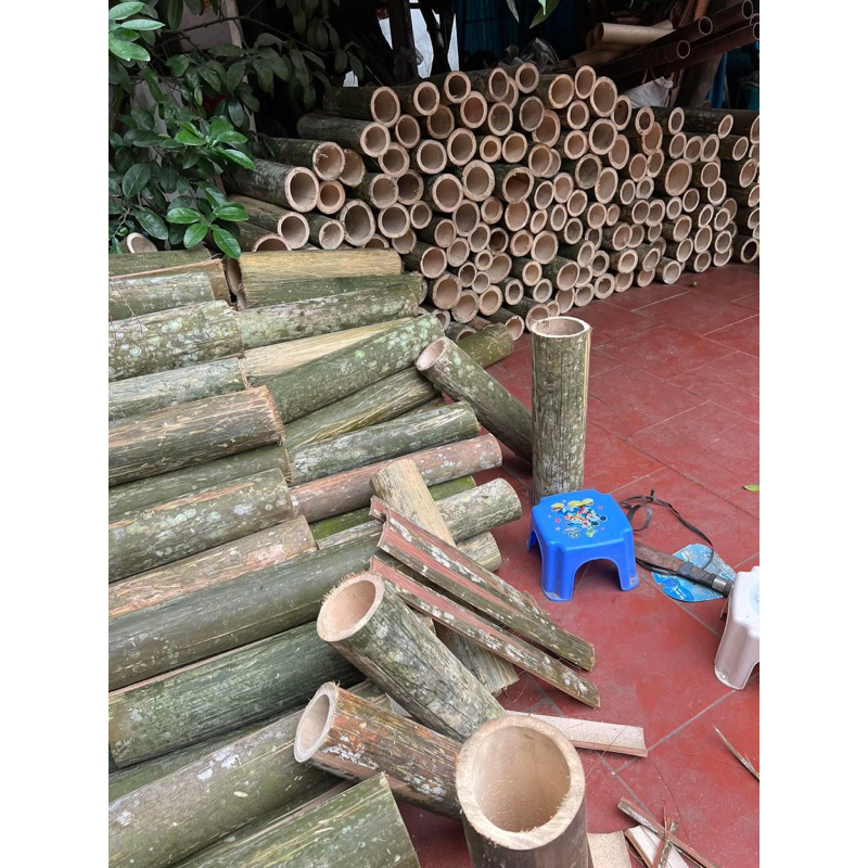 Thanh Tre Mộc Loại Già Làm Lồng Vuông Ảnh Thật