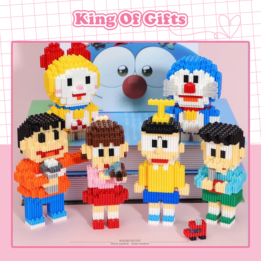 Đồ chơi mô hình lắp ráp doremon mini 3D giá rẻ doraemon, naruto, onepiece, shin, minion KING OF GIFTS