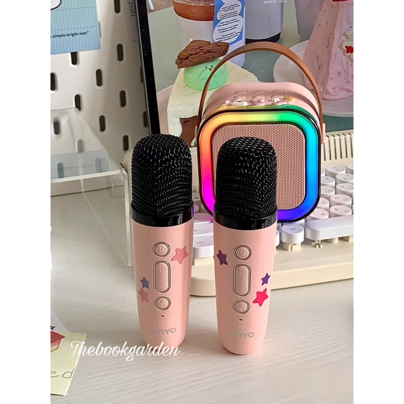 Loa bluetooth Mic Karaoke Kinyo có đèn LeD