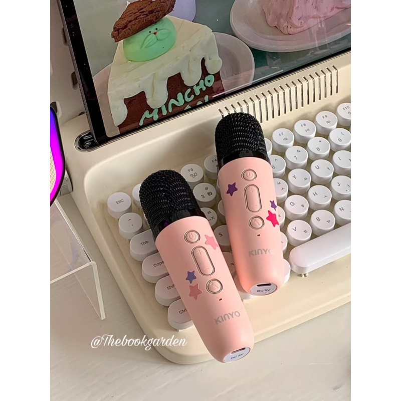 Loa bluetooth Mic Karaoke Kinyo có đèn LeD