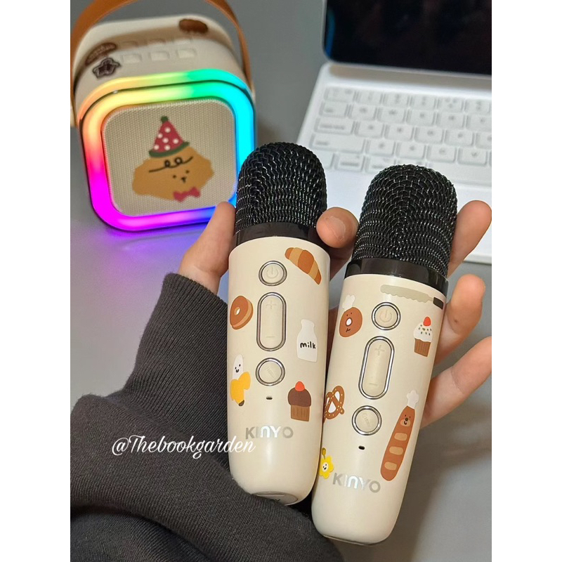 Loa bluetooth Mic Karaoke Kinyo có đèn LeD