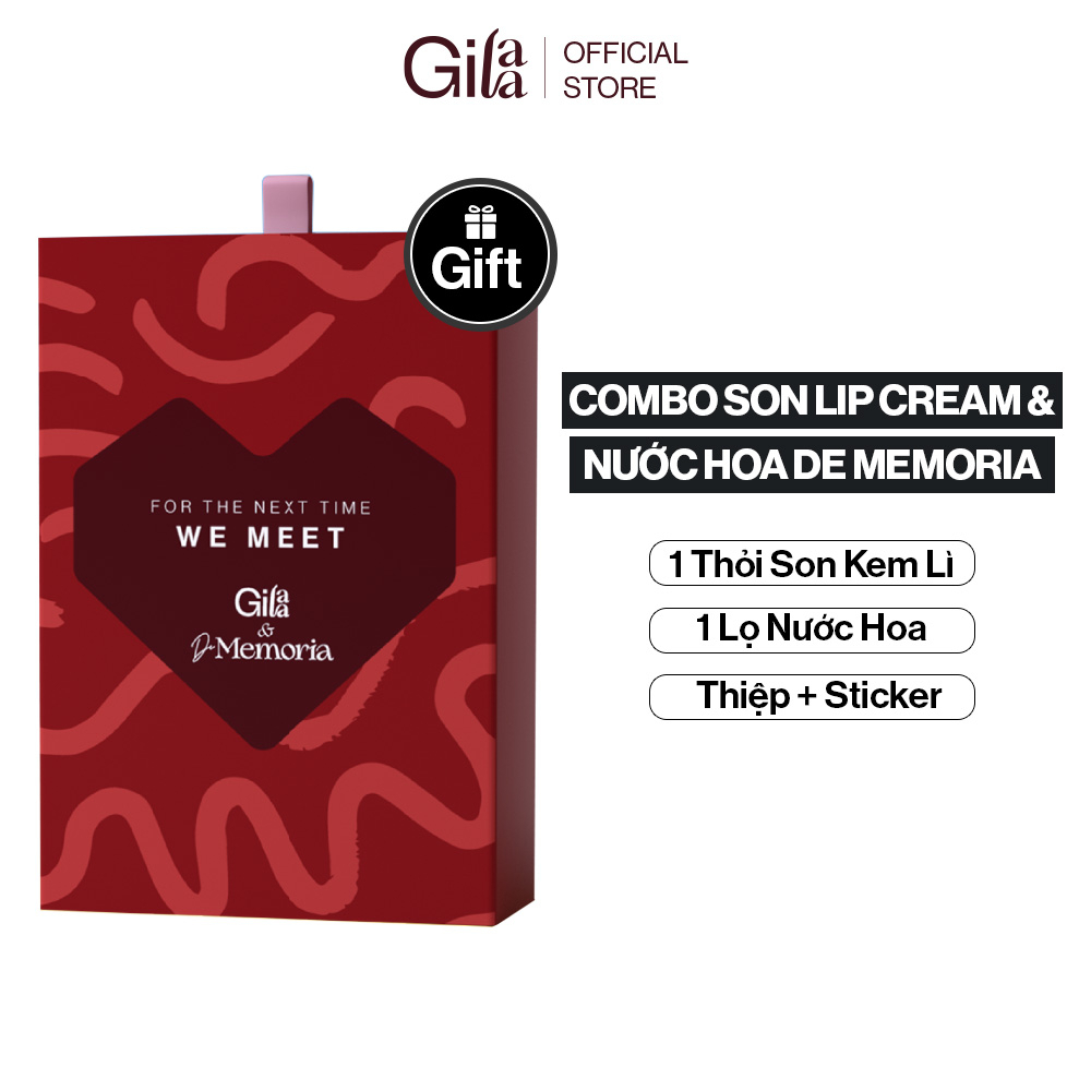 Combo Son kem lì Gilaa long wear lip cream (5g) Rich Rosie Collection và Nước Hoa De Memoria 30ml