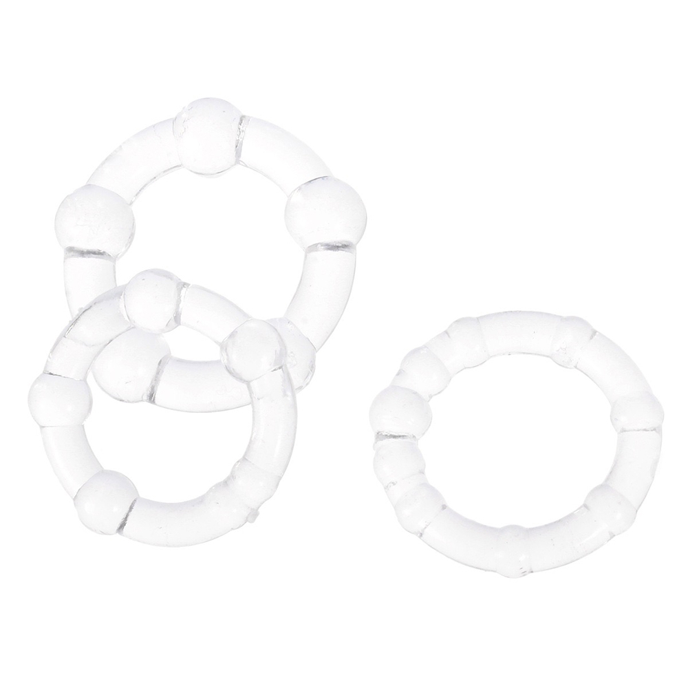 Phụ kiện nam bộ 3 vòng cao su/silicon có/bi dùng nhiều lần chống sớm
