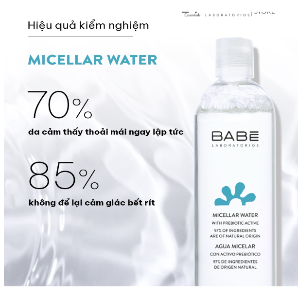 Nước tẩy trang dịu nhẹ BABÉ Micellar Water 250ml