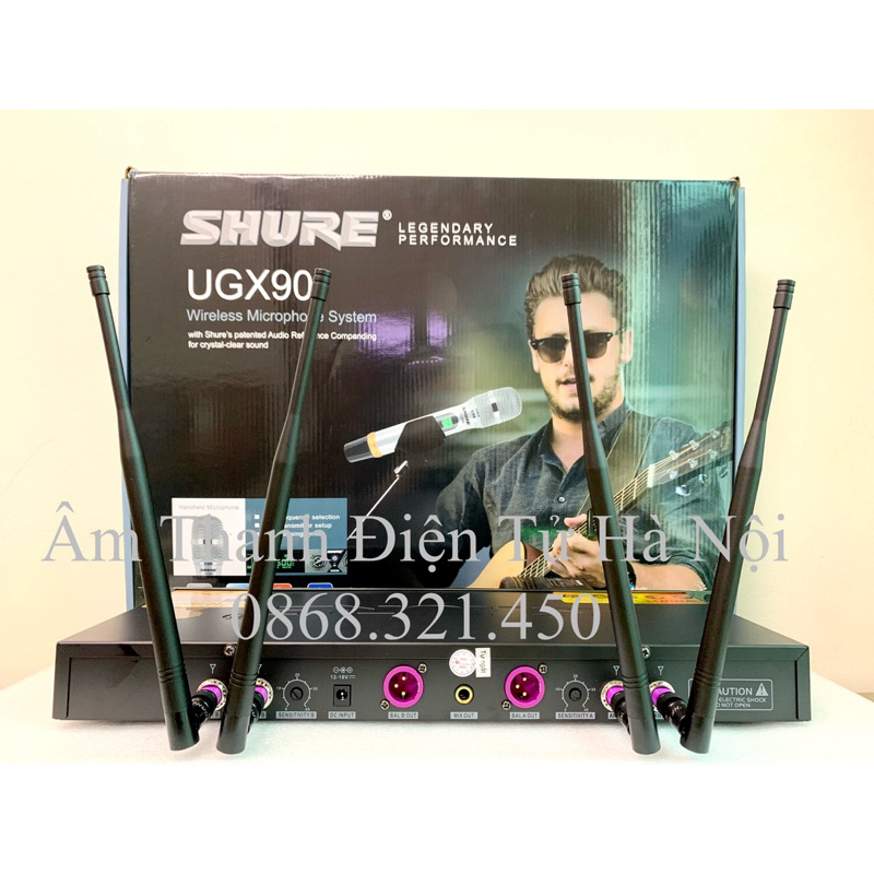 Micro Không Dây UGX 90 Có Tự Ngắt, Dò Sóng Chỉnh Tần Số Hiện Đại. Chuyên Karaoke Chuyên Nghiệp.